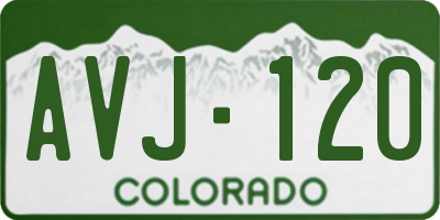 CO license plate AVJ120