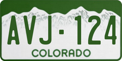 CO license plate AVJ124