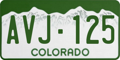 CO license plate AVJ125
