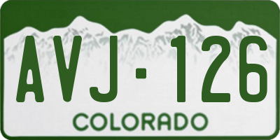 CO license plate AVJ126