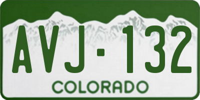 CO license plate AVJ132