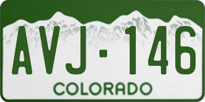CO license plate AVJ146