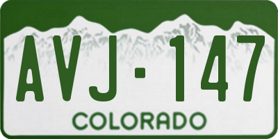 CO license plate AVJ147