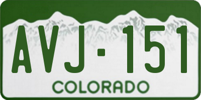CO license plate AVJ151