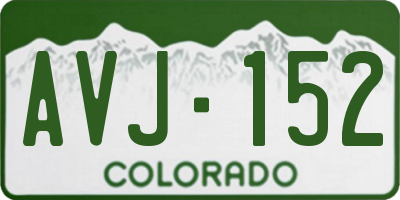 CO license plate AVJ152