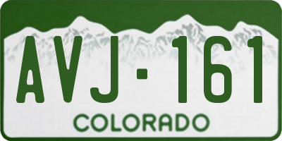 CO license plate AVJ161