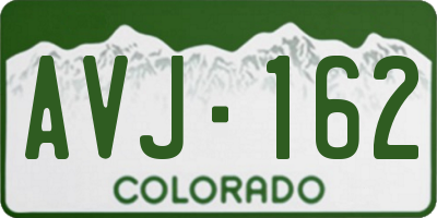 CO license plate AVJ162