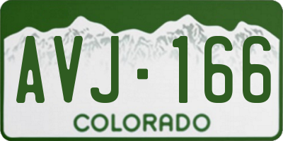 CO license plate AVJ166
