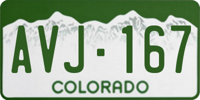 CO license plate AVJ167