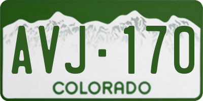 CO license plate AVJ170