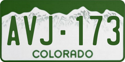 CO license plate AVJ173