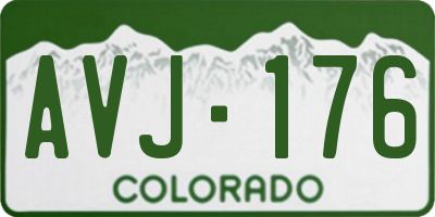 CO license plate AVJ176