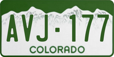 CO license plate AVJ177