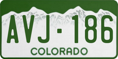 CO license plate AVJ186
