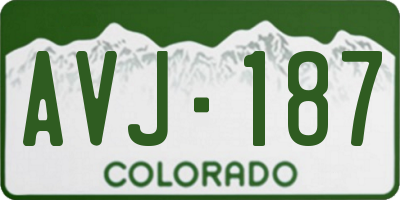 CO license plate AVJ187