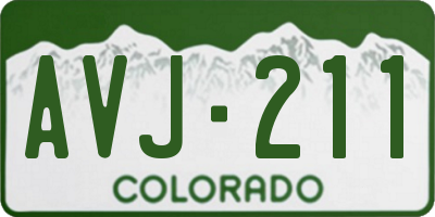 CO license plate AVJ211