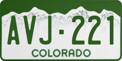 CO license plate AVJ221