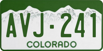 CO license plate AVJ241