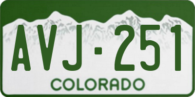 CO license plate AVJ251