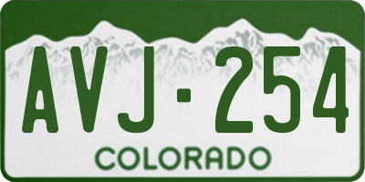 CO license plate AVJ254