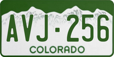 CO license plate AVJ256