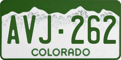 CO license plate AVJ262