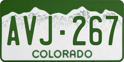 CO license plate AVJ267