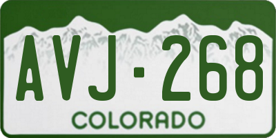 CO license plate AVJ268