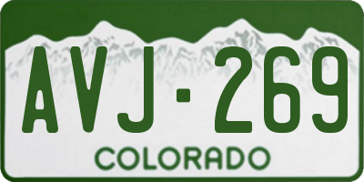 CO license plate AVJ269