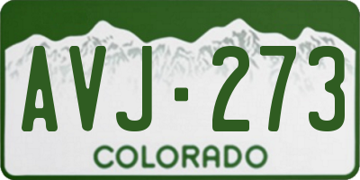 CO license plate AVJ273