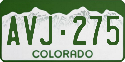 CO license plate AVJ275