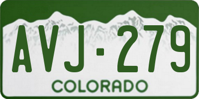CO license plate AVJ279