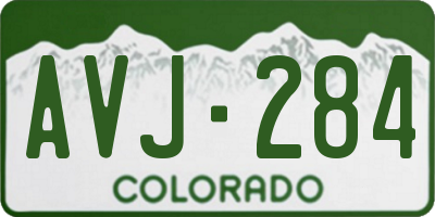 CO license plate AVJ284