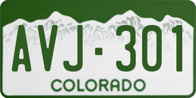 CO license plate AVJ301