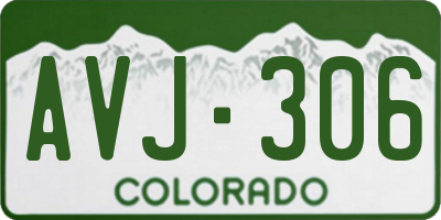 CO license plate AVJ306