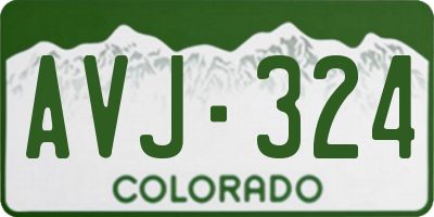 CO license plate AVJ324