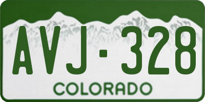 CO license plate AVJ328