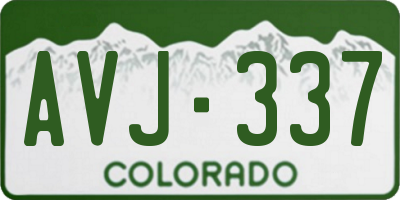 CO license plate AVJ337