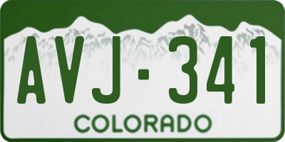 CO license plate AVJ341