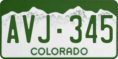 CO license plate AVJ345