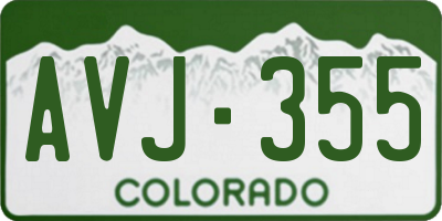CO license plate AVJ355