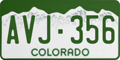CO license plate AVJ356