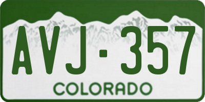 CO license plate AVJ357