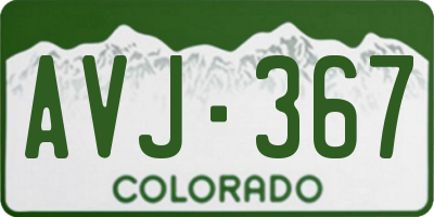 CO license plate AVJ367