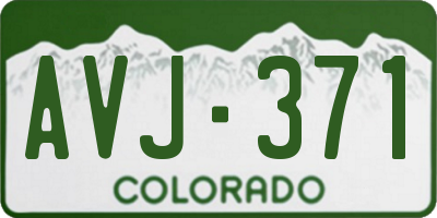 CO license plate AVJ371