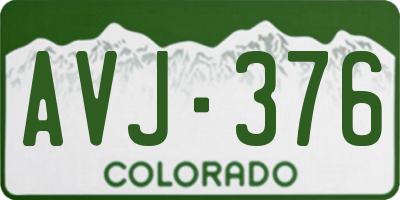 CO license plate AVJ376