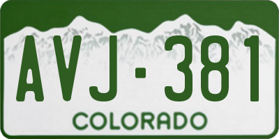 CO license plate AVJ381