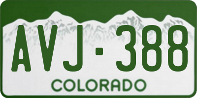 CO license plate AVJ388