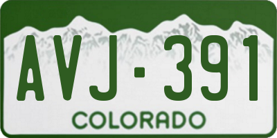 CO license plate AVJ391