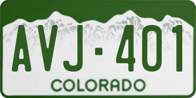 CO license plate AVJ401
